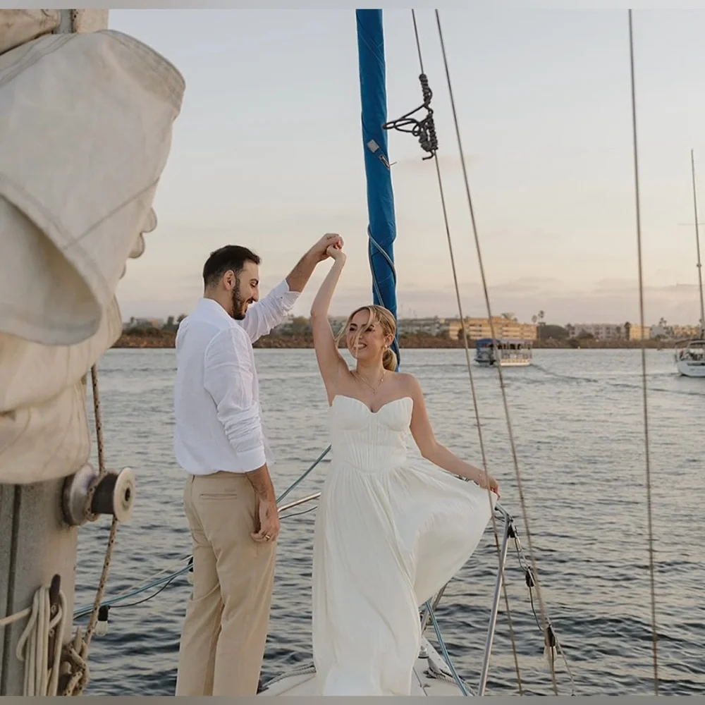 House of CB — Amorata Cream Strapless Pleated Dress - Picture 8 of 8